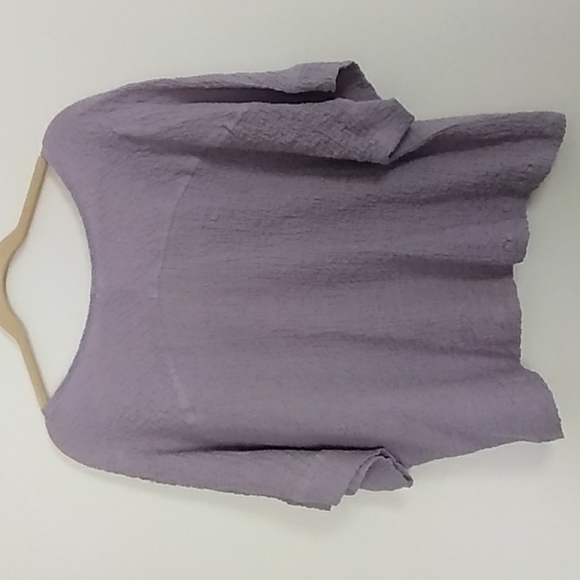 Flawless Lavender Oversized Boxy Drop Short Sleeve Cropped Top SZ S - Picture 3 of 6